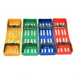 Plactic sterlizing cassettes of 5 instruments